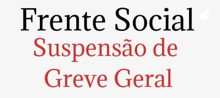 Frente Social suspende greve na educação e saúde
